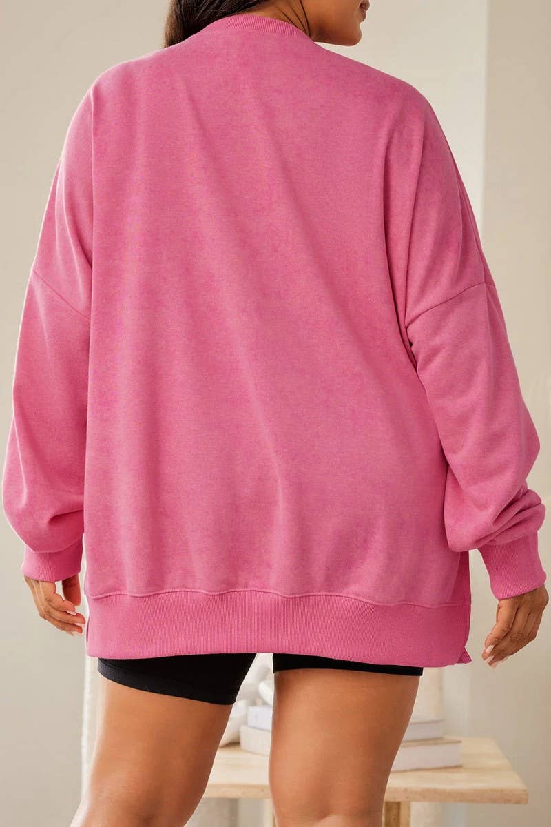 CWTBLL01232_CHRISTMAS SEQUIN LOOSE LONG SLEEVE SWEATSHIRT