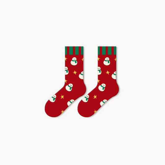 CWMS1889_CUTE CARTOON COUPLE CHRISTMAS SOCKS