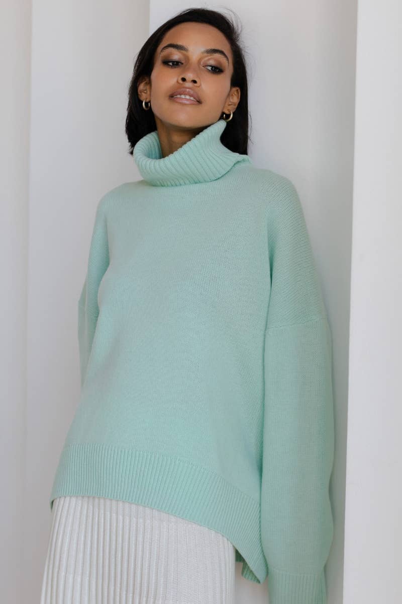 CWOSWL6630_THICK TURTLENECK SWEATER WITH LONG SLEEVES