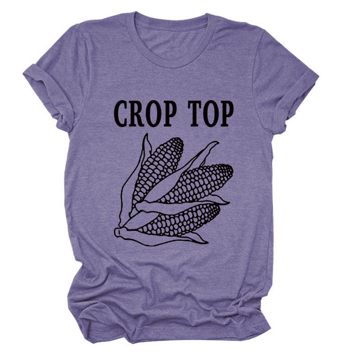 Corn Letter Print Tee ? Women¡¯s Casual T-Shirt