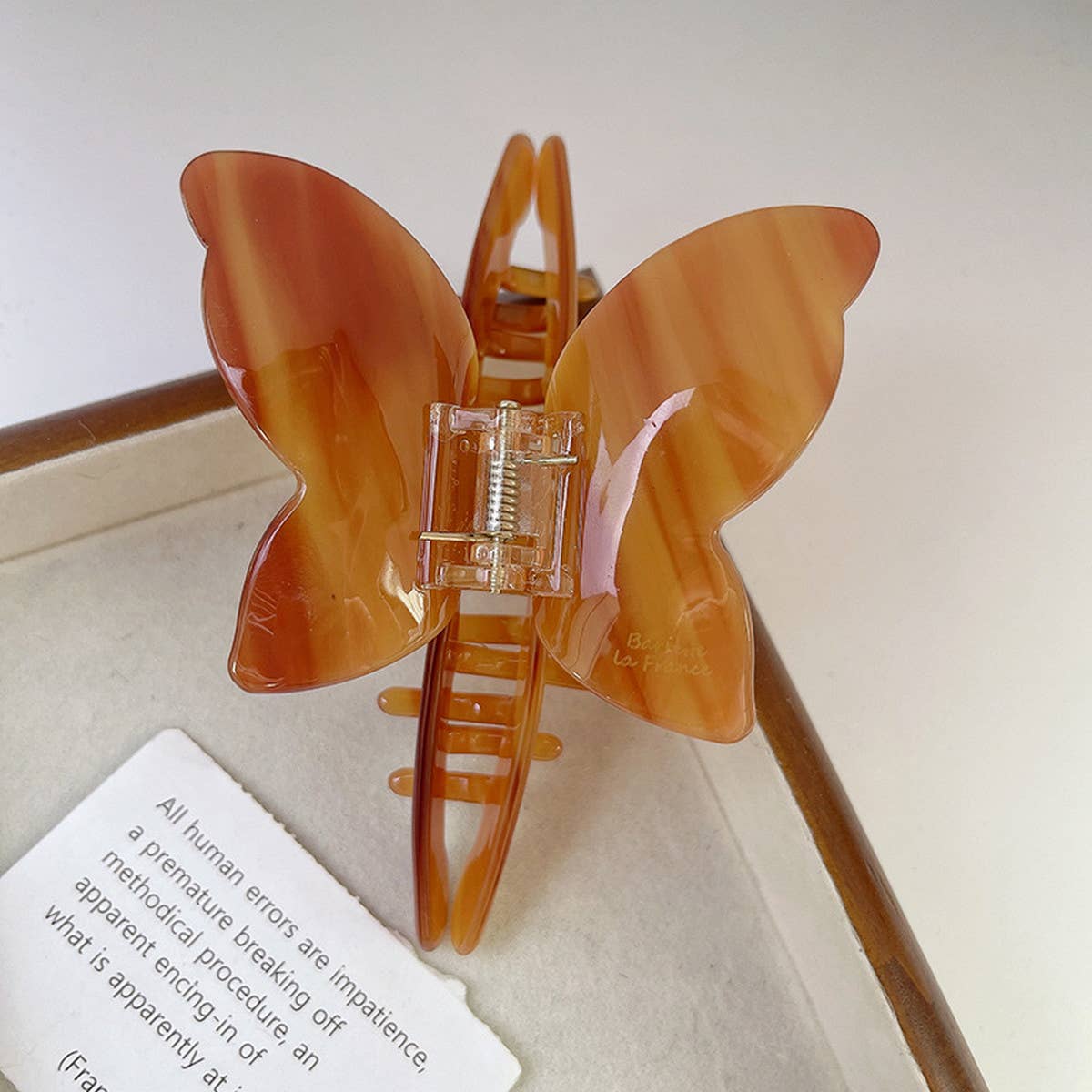 ALL-MATCH BROWN BUTTERFLY WING HAIR CLIP_CWAHA1330