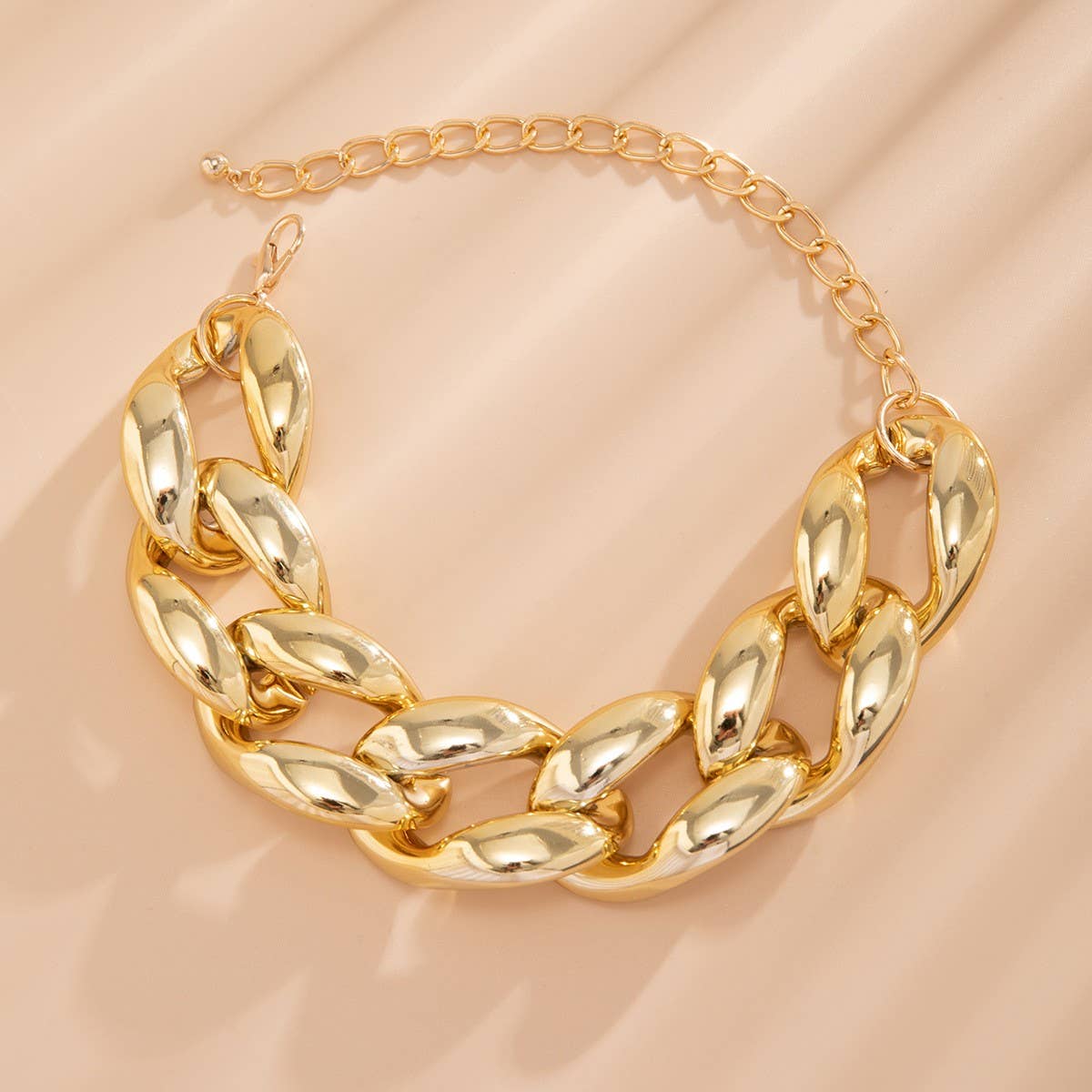 HIP HOP PUNK THICK CHAIN HOLLOW NECKLACE