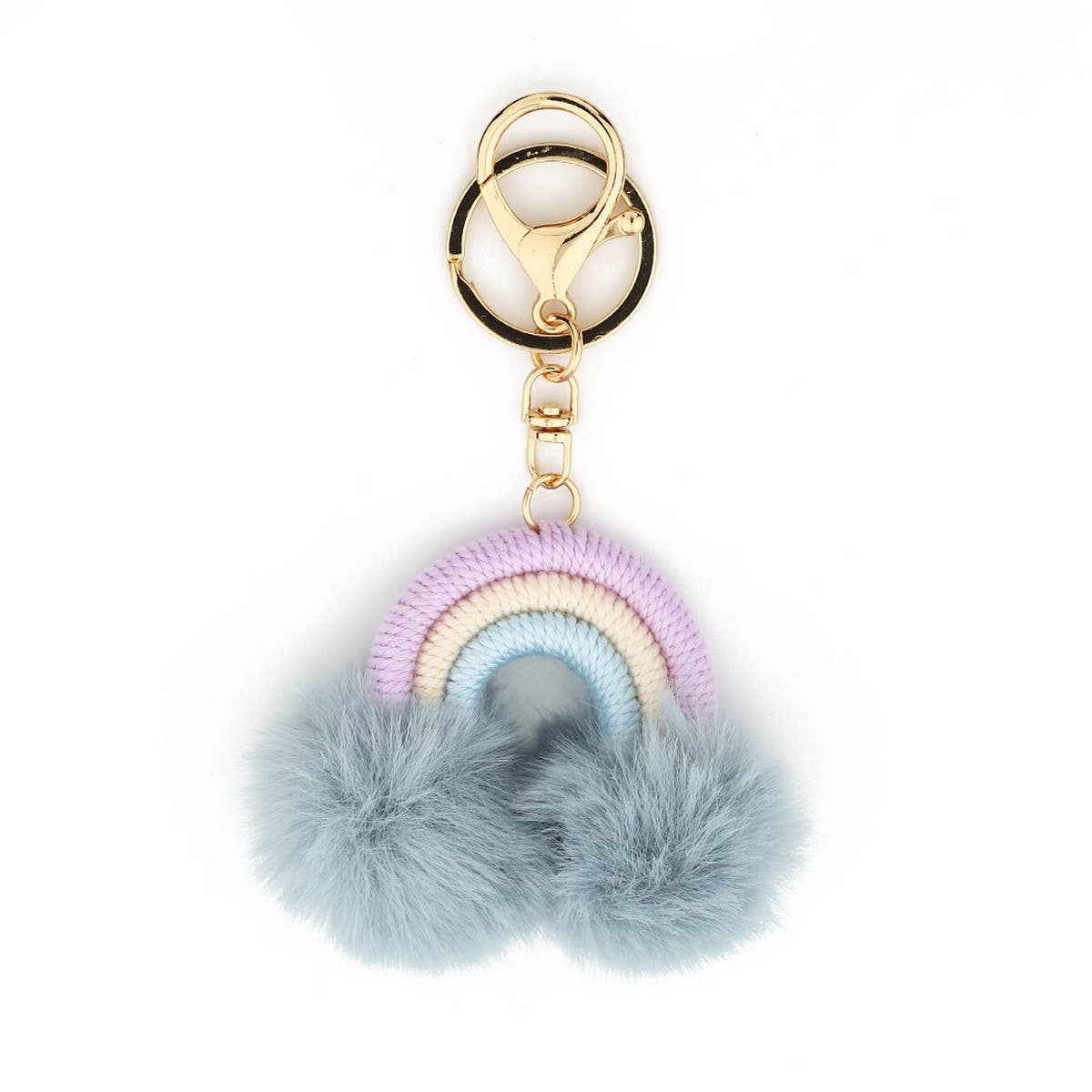 Keychain Cotton Woven Car Pendant Boho Pom Pom_CWAB5017