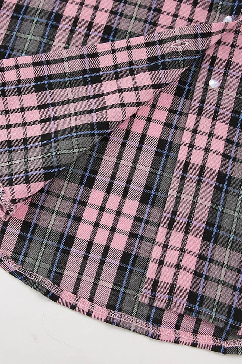 CWTSTL907_PLAID CASUAL LOOSE LONG-SLEEVED SHIRT