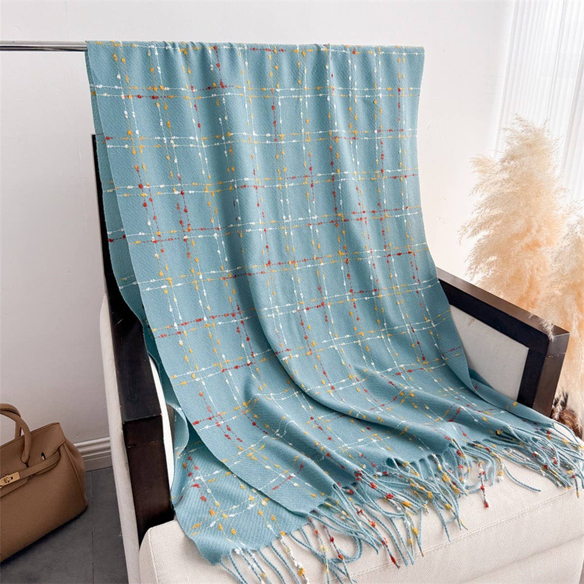 Lightweight Korean Style Fringe Winter Scarf Wrap
