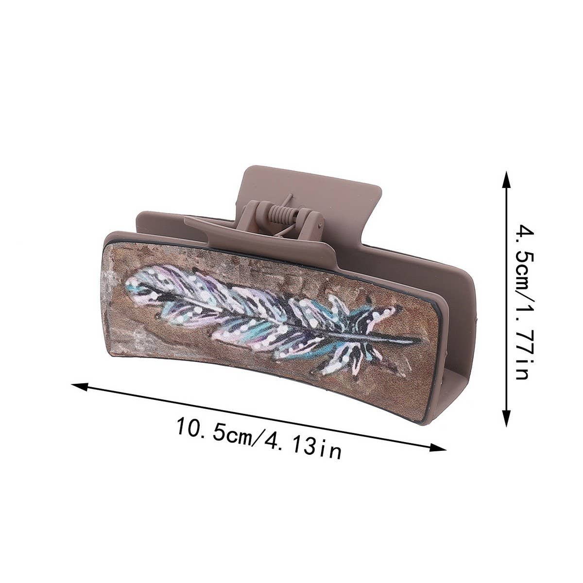 Retro Western Cowboy Faux Leather Hair Claw Clip_CWAHA0610