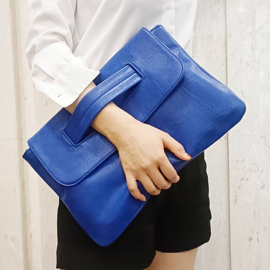 PU crossbody strap large-capacity clutch