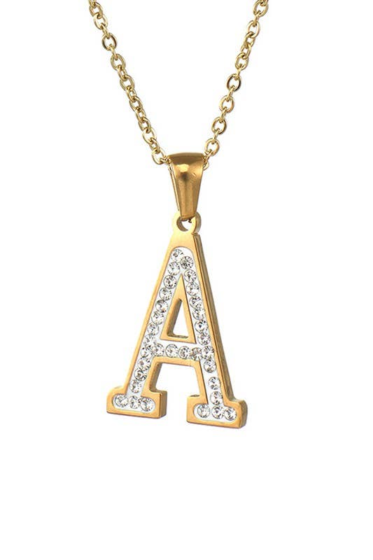FASHION ALPHABET PENDANT CHARM NECKLACE_CWAJE219