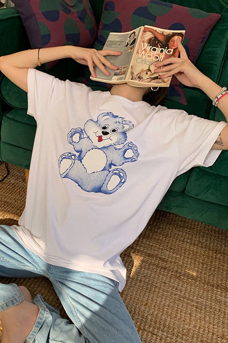CWTTS0998_BLUE BEAR SHORT SLEEVE T SHIRT