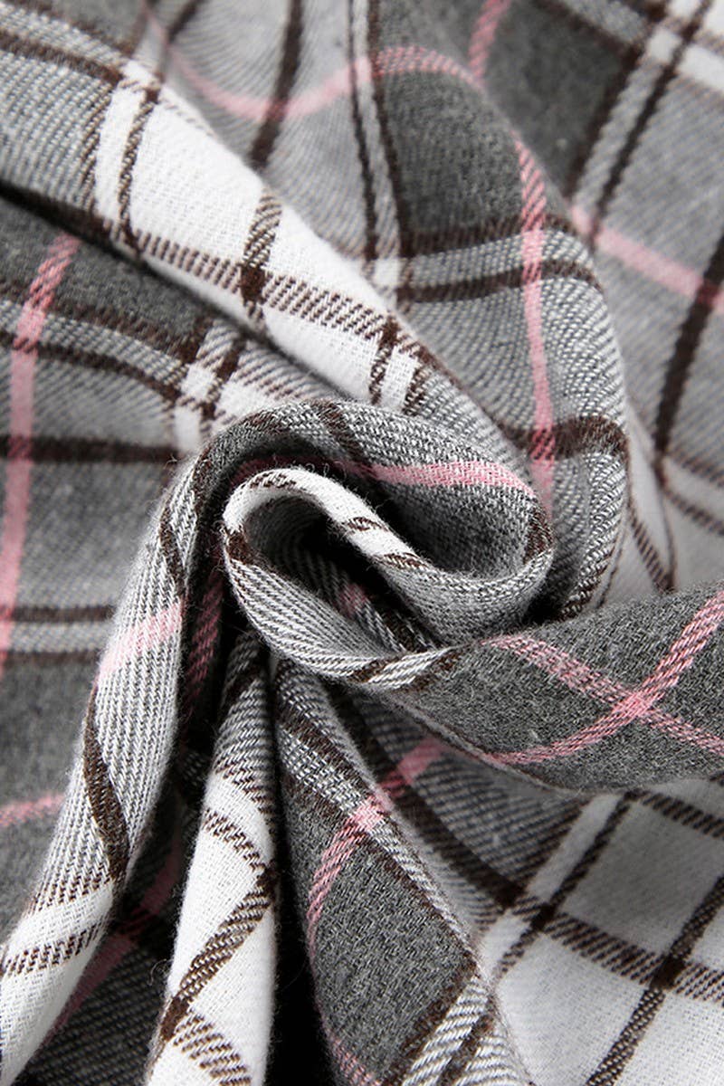 CWTBLL557_CLASSIC LOOSE CASUAL PLAID LONG-SLEEVED SHIRT