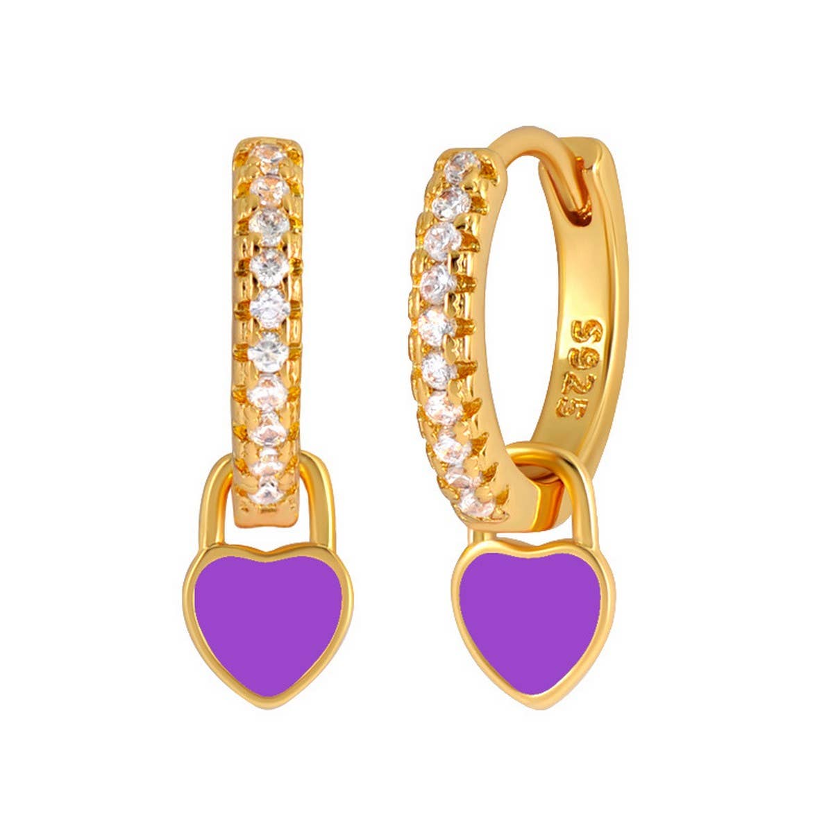 NEW SIMPLE MULTI-COLOR LOVE GEOMETRIC EARRINGS
