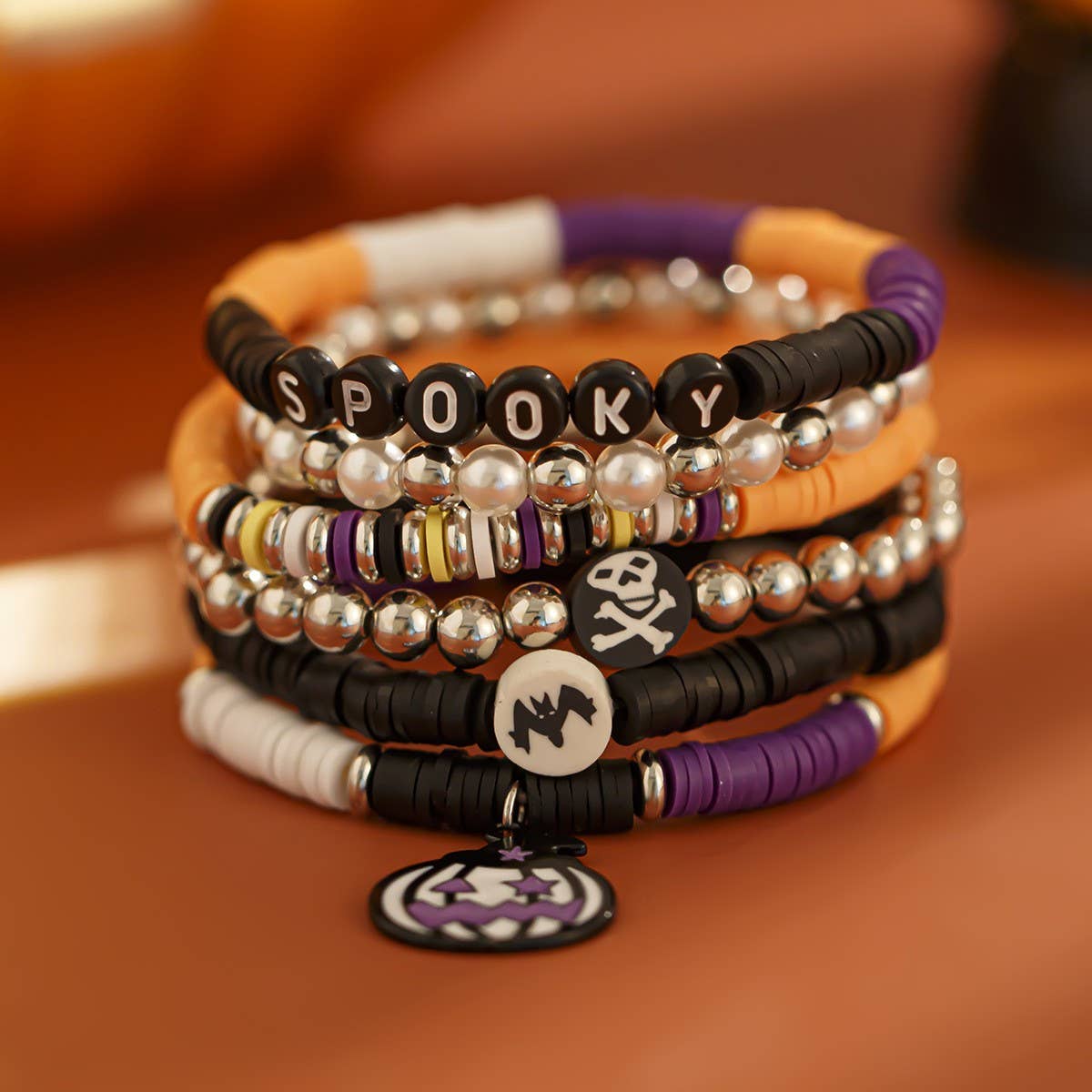 PERSONALIZED SIMPLE BAT CRYSTAL BRACELET SET_CWMM3106