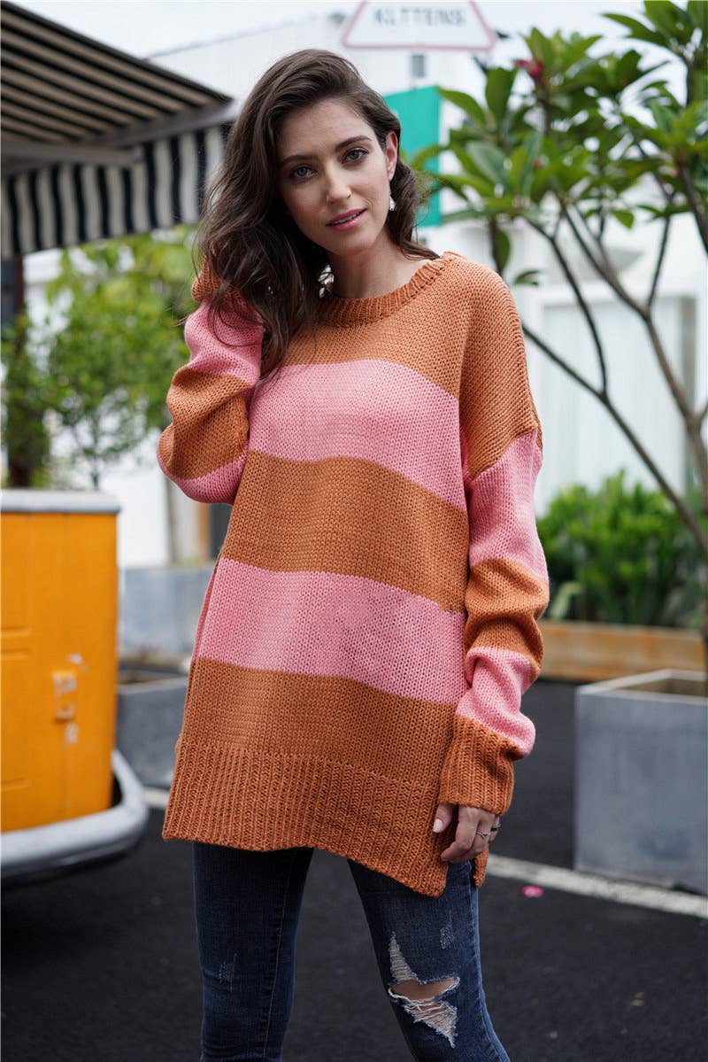 CWOSWL1413_Crew Neck Pullover Casual Sweater