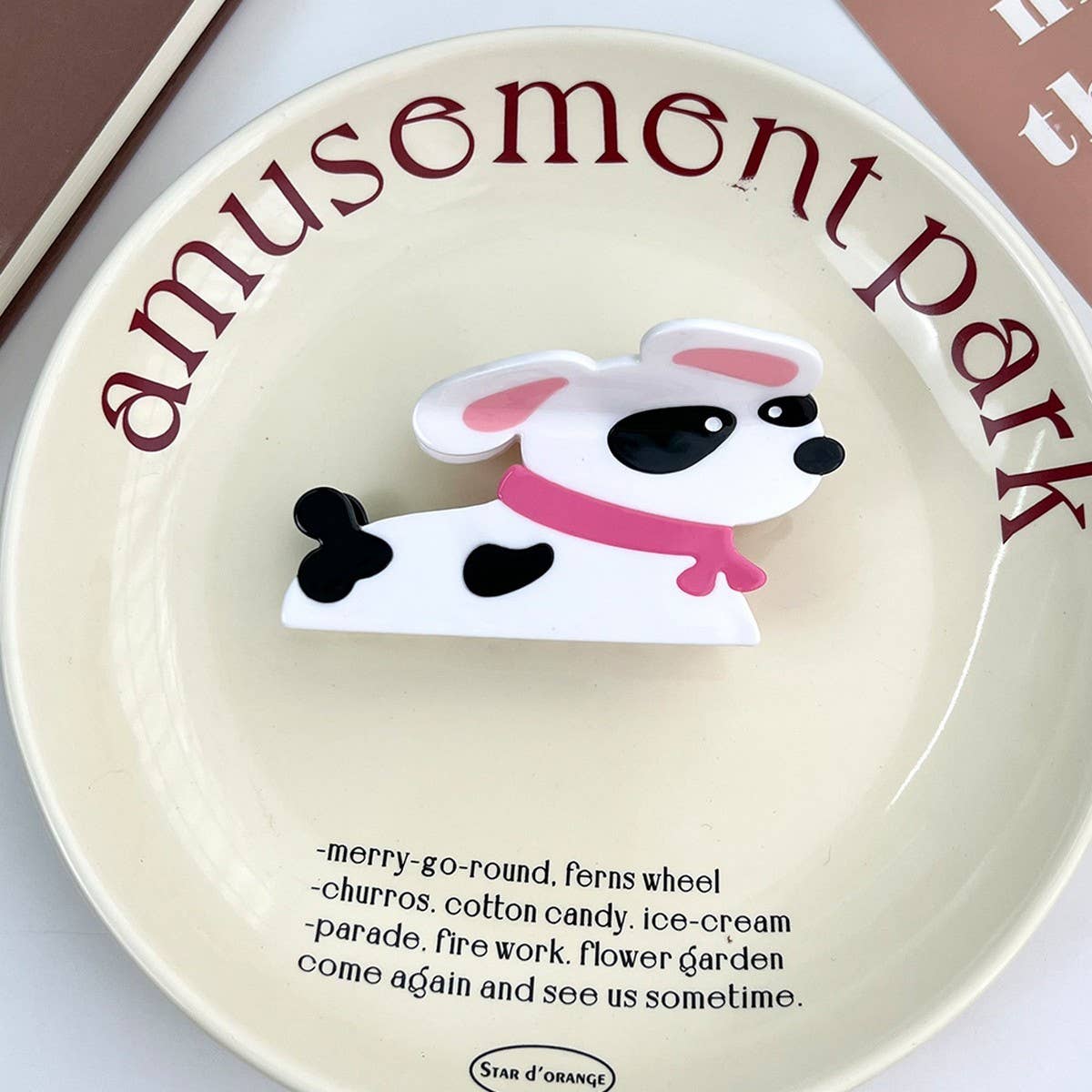 Cute Animal Bunny & Puppy Acetate Shark Clip