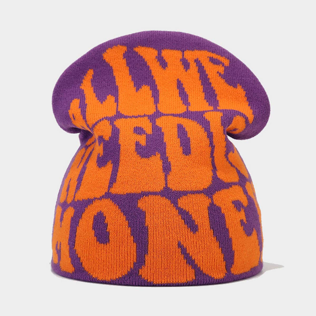 JACQUARD LETTERING PERSONALIZED KNITTED HAT_CWAH1587