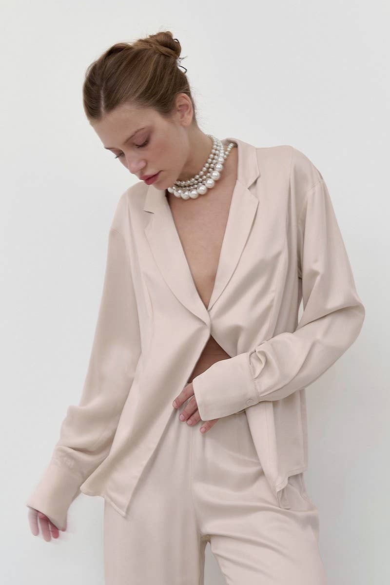 CWSPJ0288_LOOSE LONG-SLEEVED PAJAMAS TWO-PIECE SET