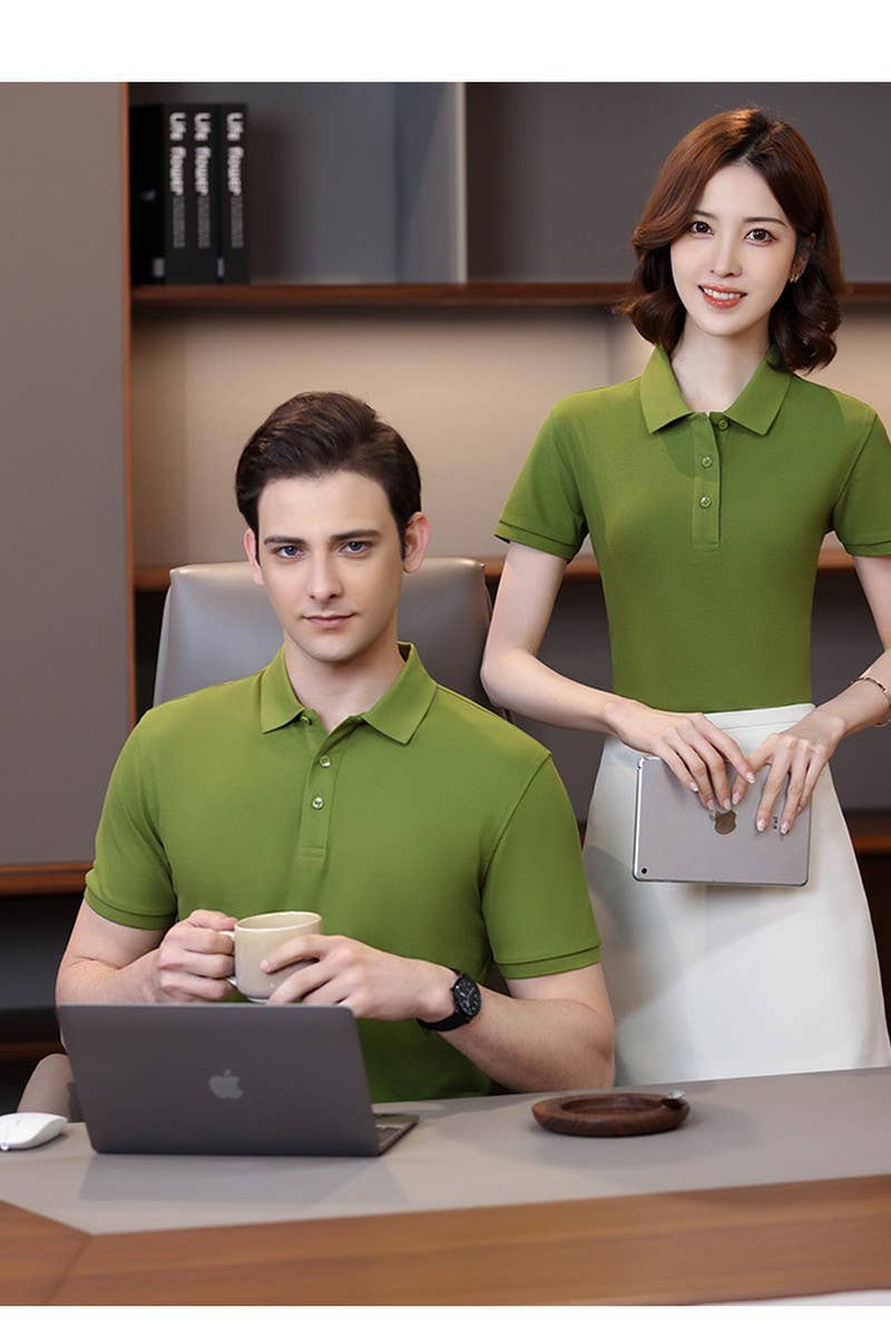 CWTBLS02452_SOLID COLOR POLO SHIRT WOMEN - MULTIPLE COLORS