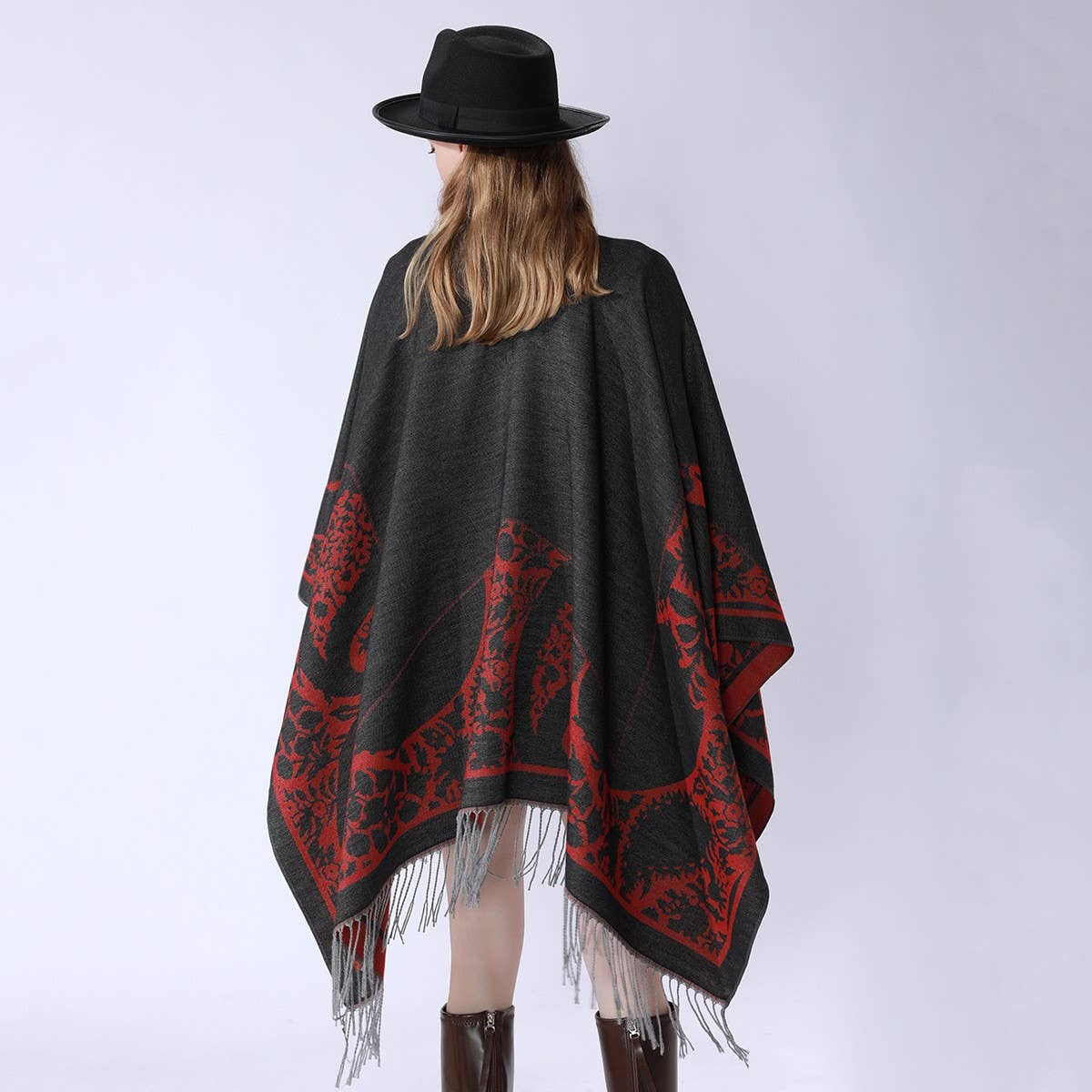 ALL-MATCH WARM TASSEL CAPE TRAVEL SHAWL_CWMM2096