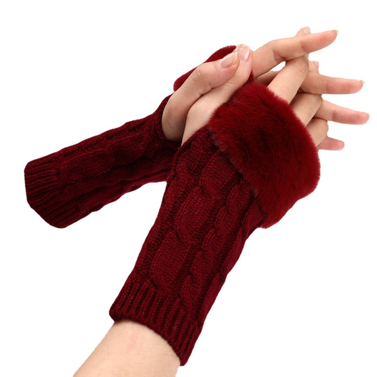 DIAMOND-SHAPED TWISTED GLOVES_CWAG0104