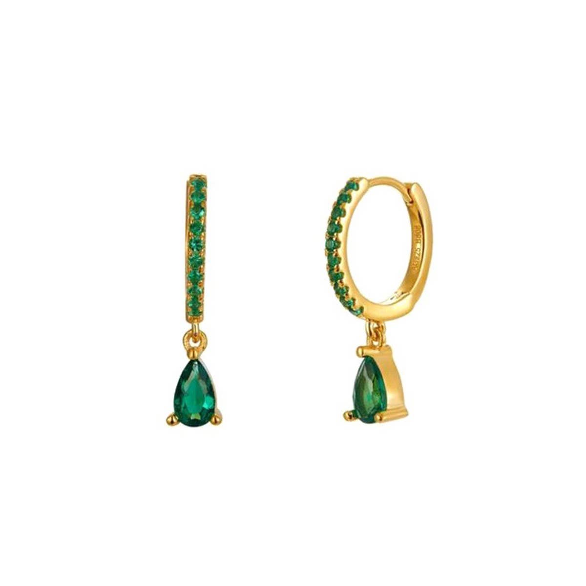 LIGHT LUXURY TEARDROP DIAMOND FRENCH EARRINGS