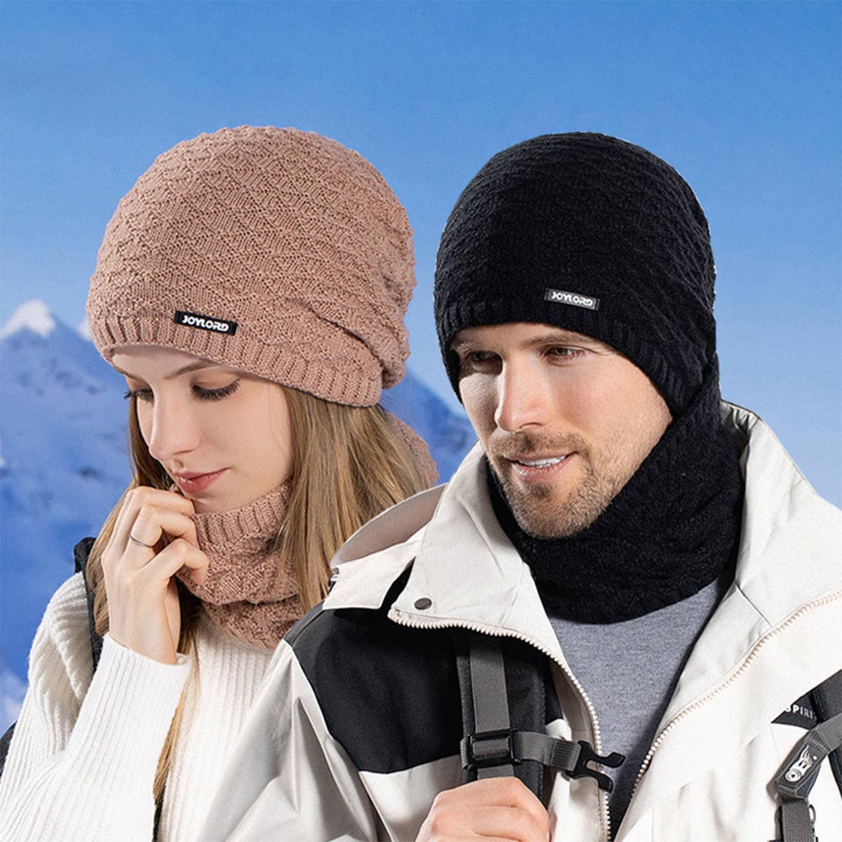 WINTER WARM HAT AND SCARF TWO PIECE SET