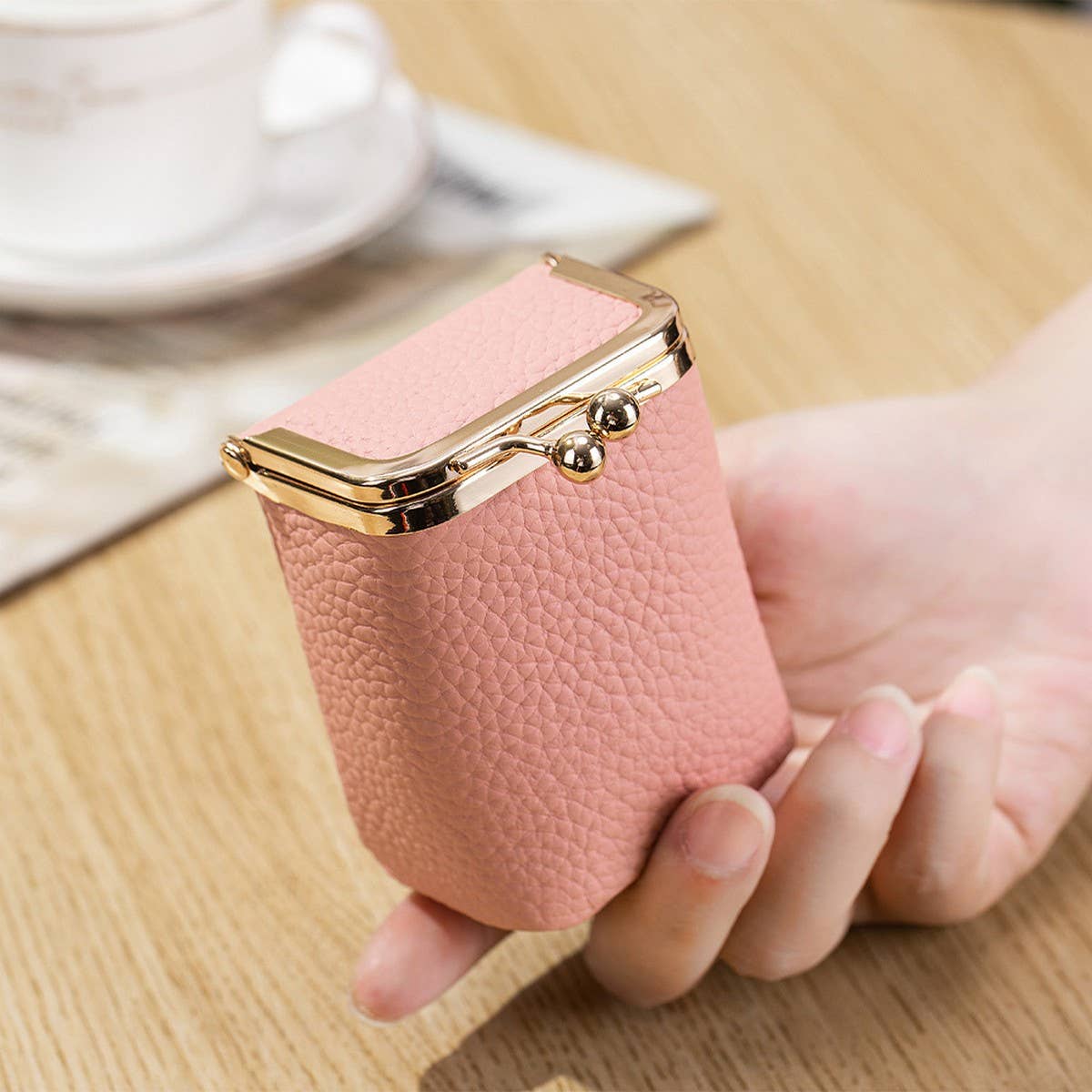 Leather Pocket Wallet with Mirror_CUAB00370