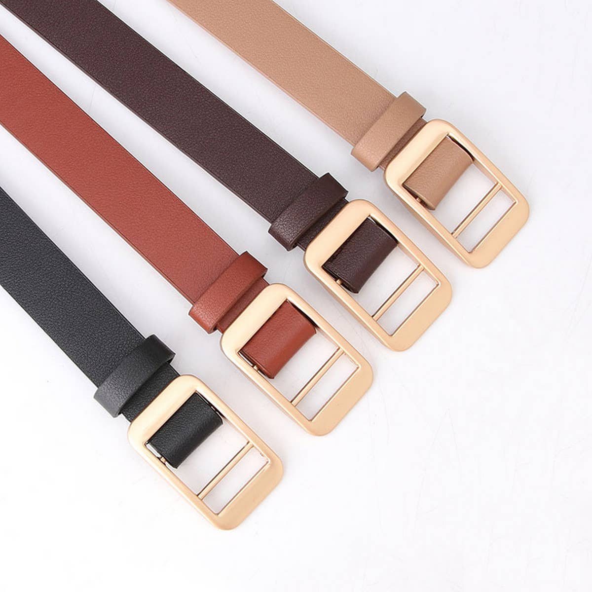 CWABE0914_SIMPLE DOUBLE BAR ALLOY BUCKLE BELT