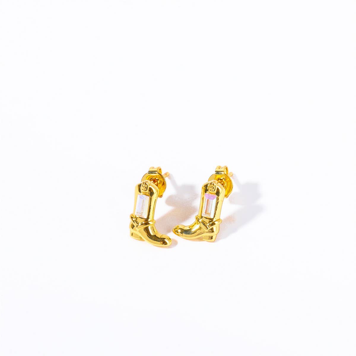 Women??¢s Cowboy Boots Hat Horseshoe Stud Earrings_CWAJE5075