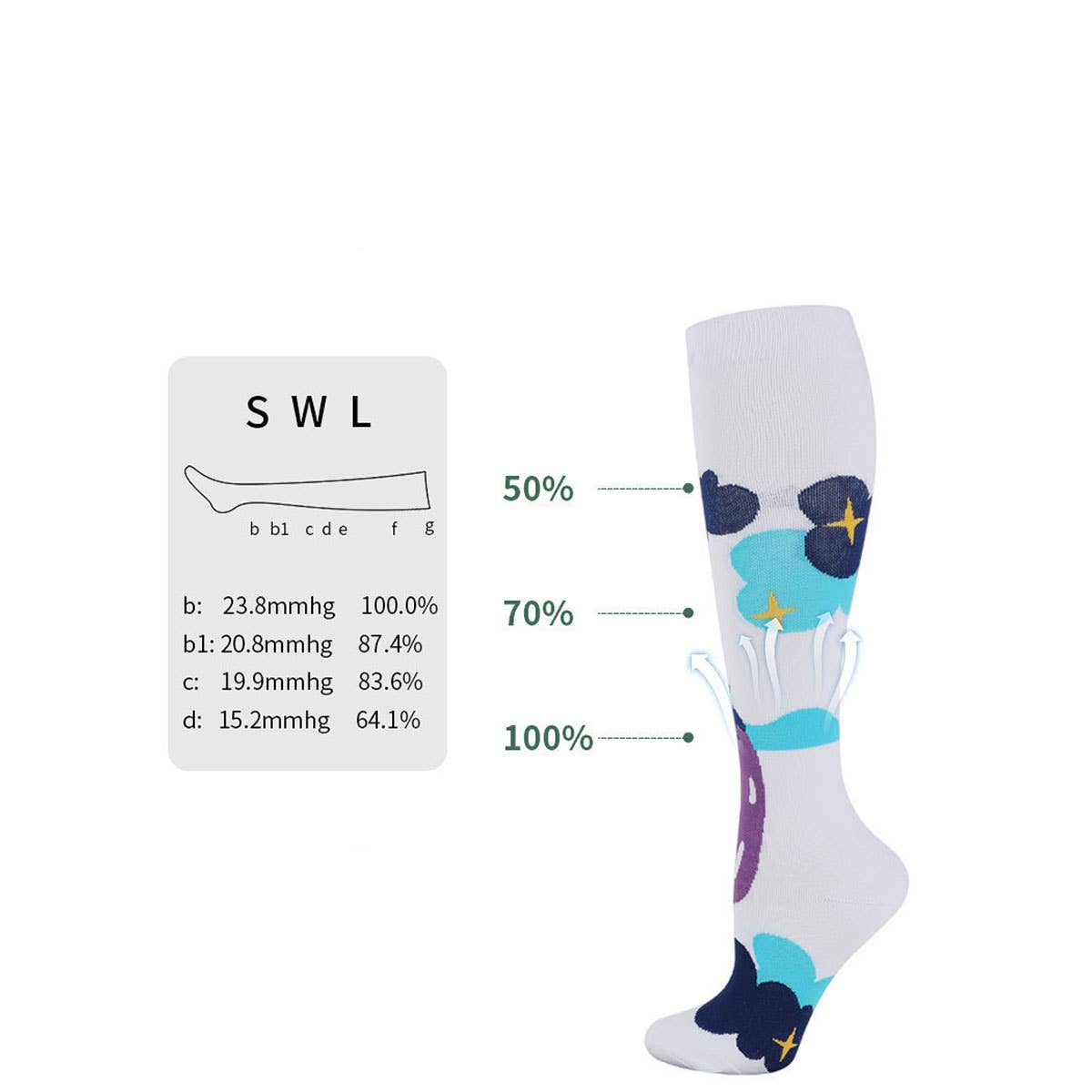 WOMEN'S CYCLING SPORTS LONG COMPRESSION SOCKS