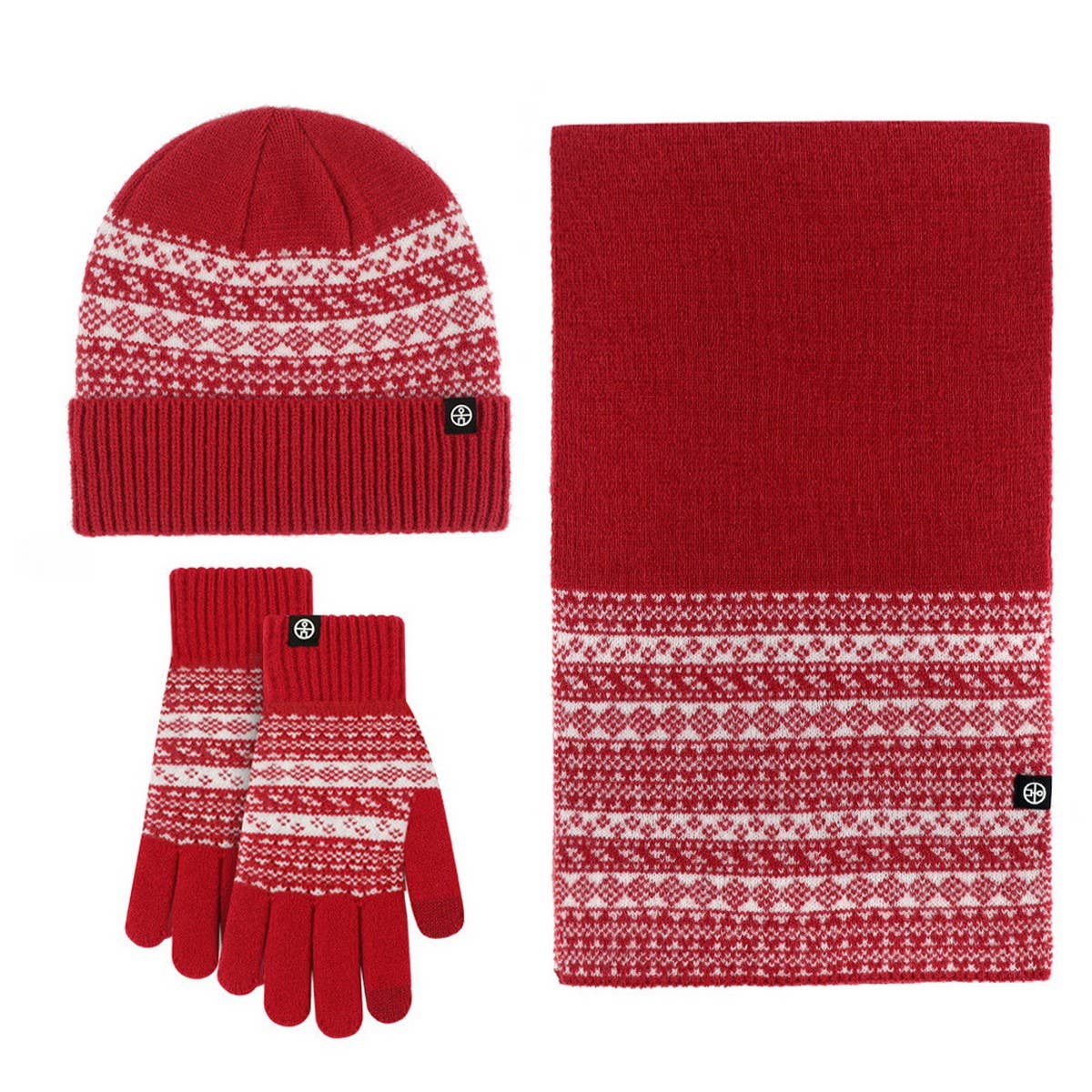 WINTER WARM KNITTED WINDPROOF THREE-PIECE SUIT