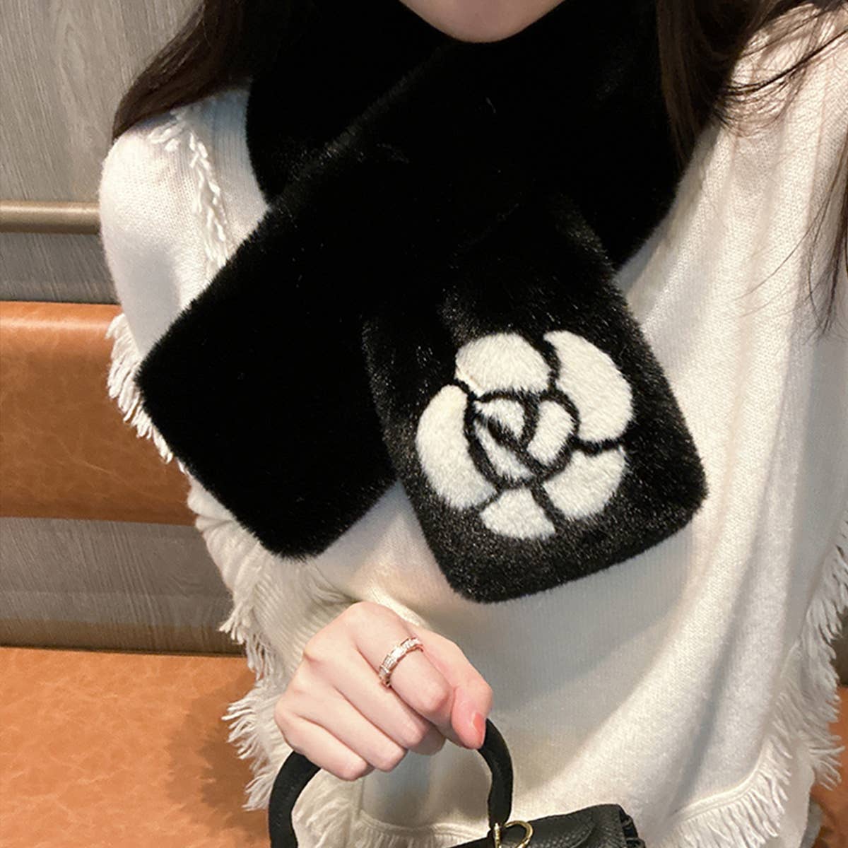 Faux Rabbit Fur Scarf - Chic Warm Winter Neck Wrap