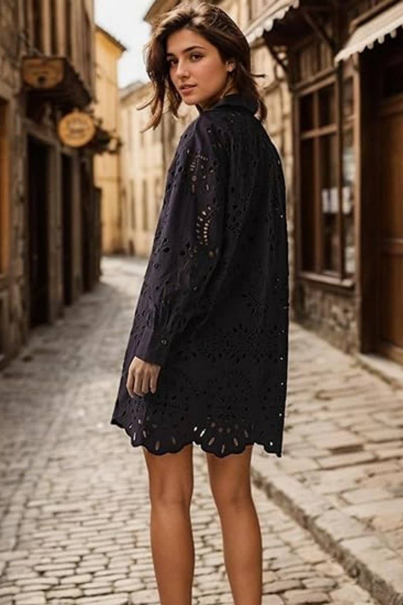 CWTDSS0072_SOLID LOOSE EMBROIDERED HOLLOW OUT SHIRT TOP