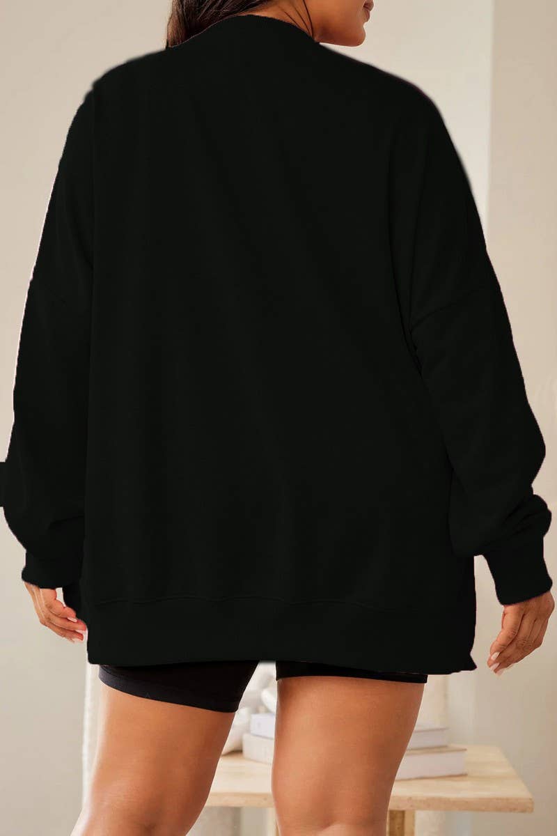 CWTBLL01232_CHRISTMAS SEQUIN LOOSE LONG SLEEVE SWEATSHIRT