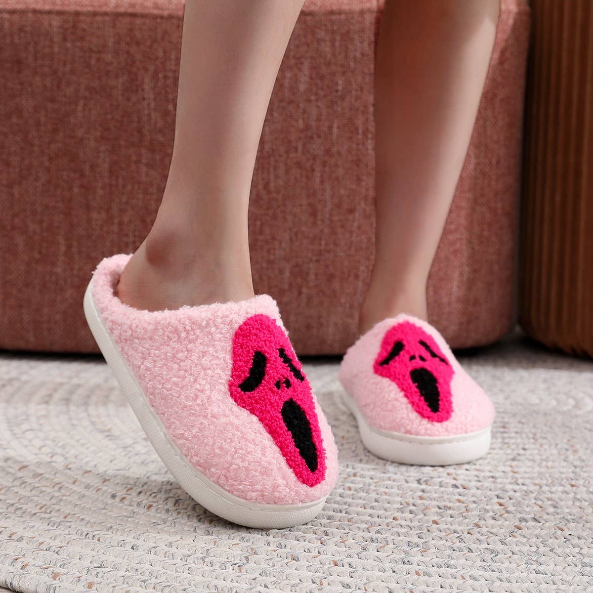 NEW HALLOWEEN GHOST FACE COTTON SLIPPERS