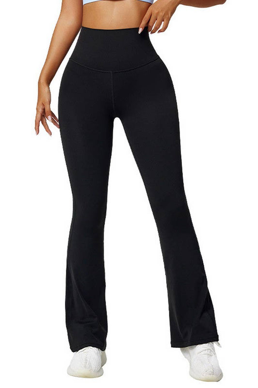 CWBLP1780_HIGH WAIST SLIM FIT FLARED SPORTS YOGA PANTS
