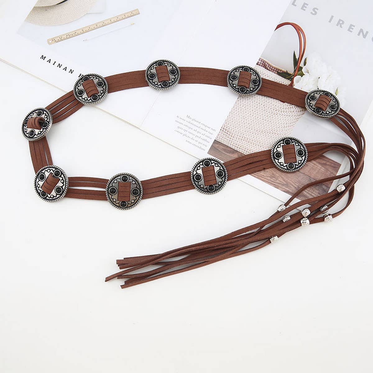 VINTAGE BOHEMIAN EMBELLISHED BELT_CWABE0260