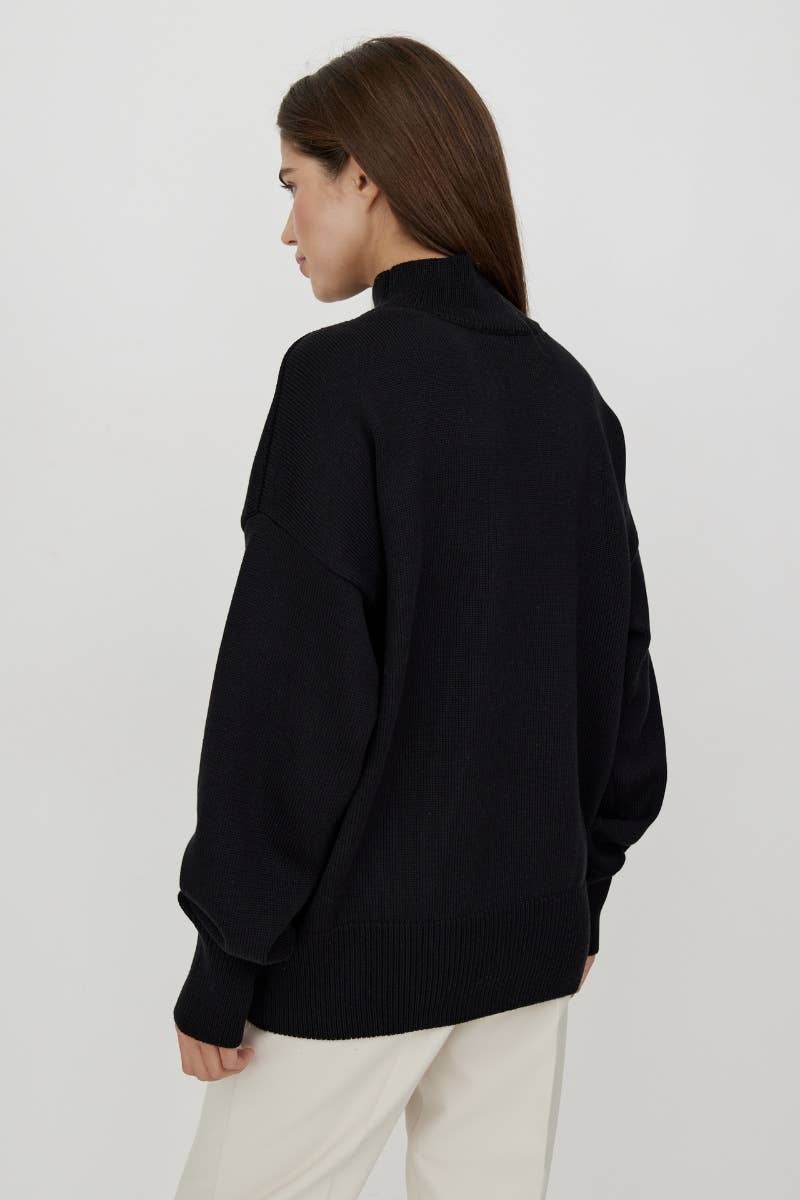 CWOSWL6641_STYLISH LOOSE TURTLENECK LONG-SLEEVED SWEATER