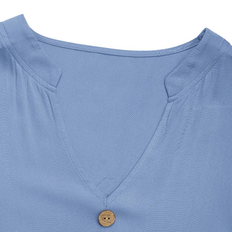 A Pose solid color stand collar mid-length dress