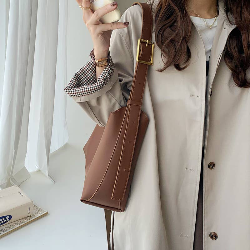 Retro crossbody bag tote bag bucket bag