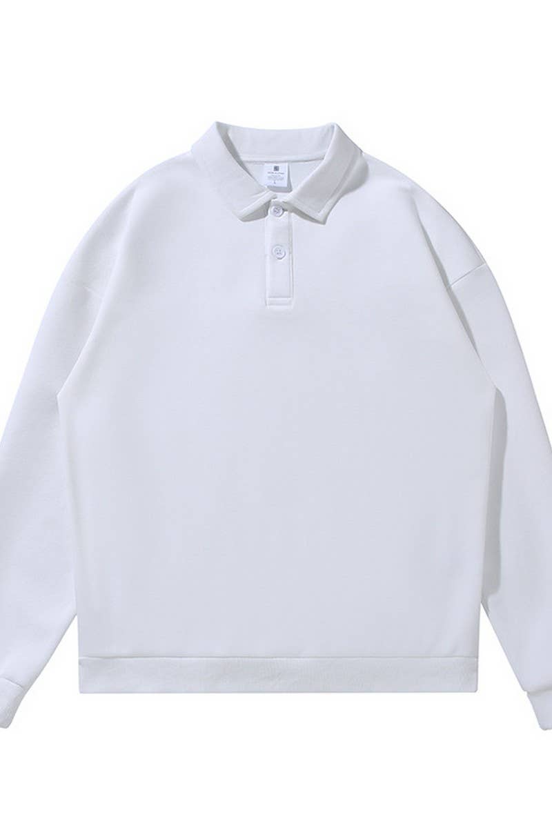 CWTBLL4169_LOOSE FIT LONG SLEEVE DROP SHOULDER POLO