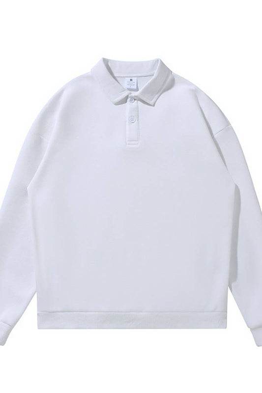 CWTBLL4169_LOOSE FIT LONG SLEEVE DROP SHOULDER POLO