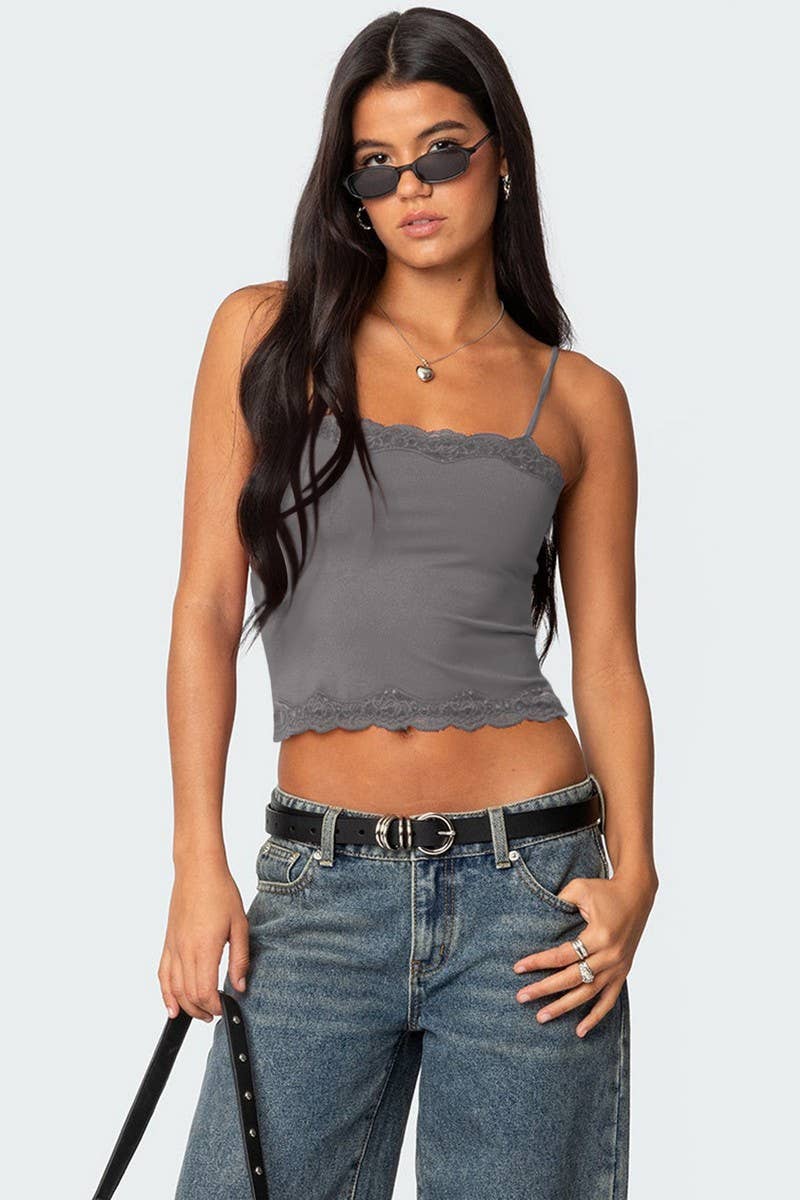 CWTTK0933_LACE TRIM SOLID COLOR CROP CAMI TOP