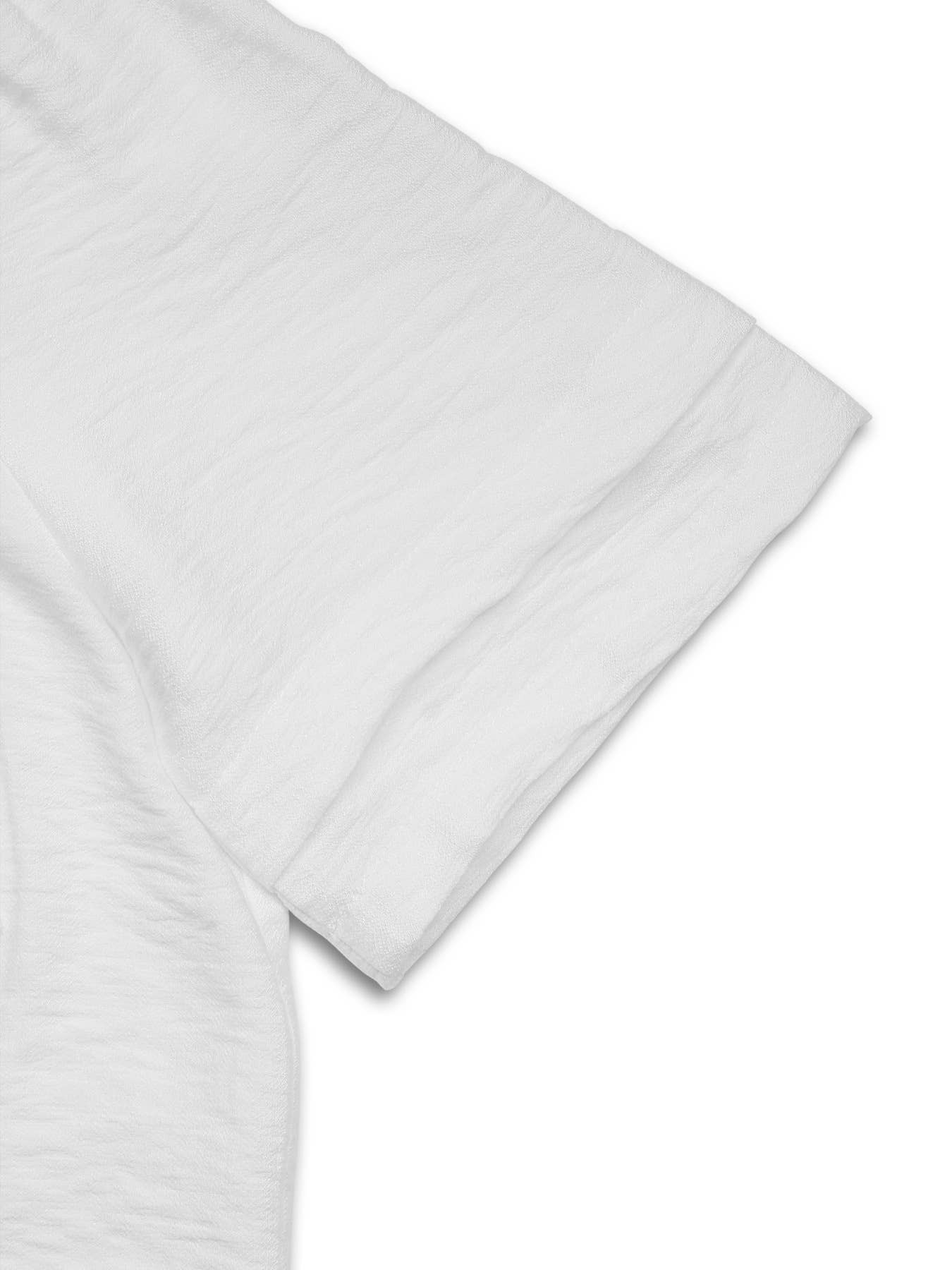 Casual V-Neck Pullover Solid Short Sleeve Blouse