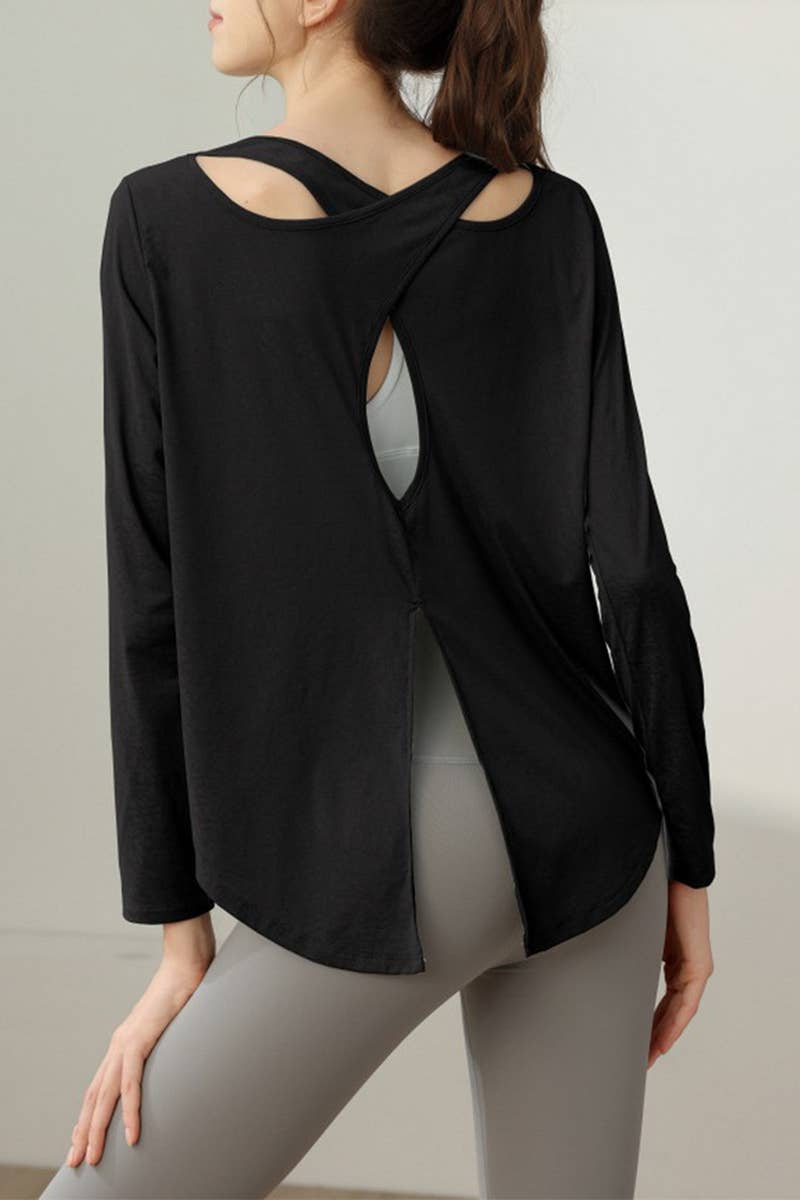 CWTBLL3757_LOOSE FITNESS HIGH-END BEAUTIFUL BACK YOGA CLOTHE