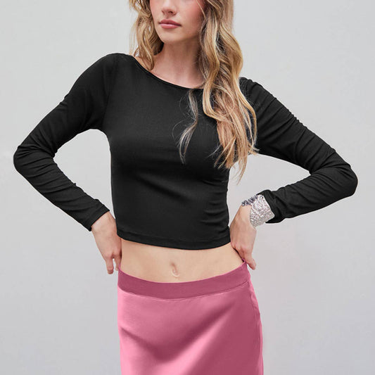 BACKLESS DESIGN SHORT SLIM-FIT BASE TOP