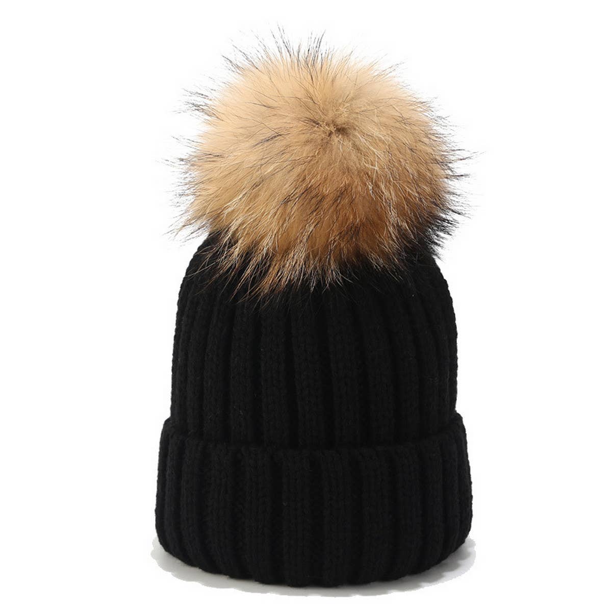 OUTDOOR WARM WOOL BALL KNITTED HAT_CWAH1577