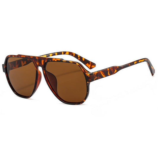 Modern Flat-Top Oversized Ocean Lens Sunglasses