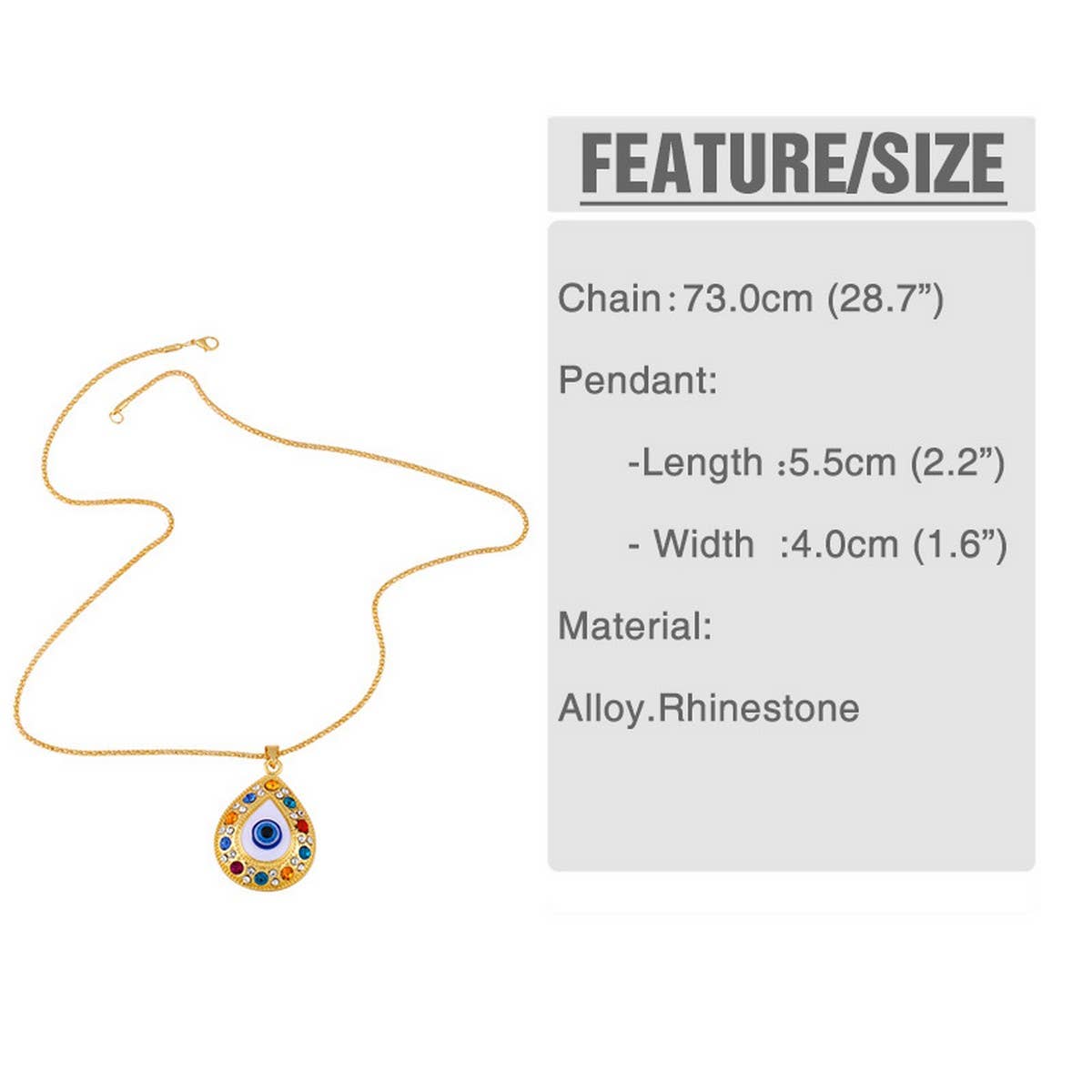 DEVIL'S EYE DIAMOND PENDANT NECKLACE