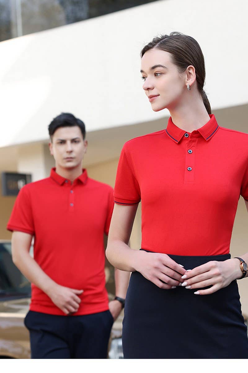 CWTBLS02427_COLLAR WITH CONTRAST TRIM BUSINESS POLO SHIRT