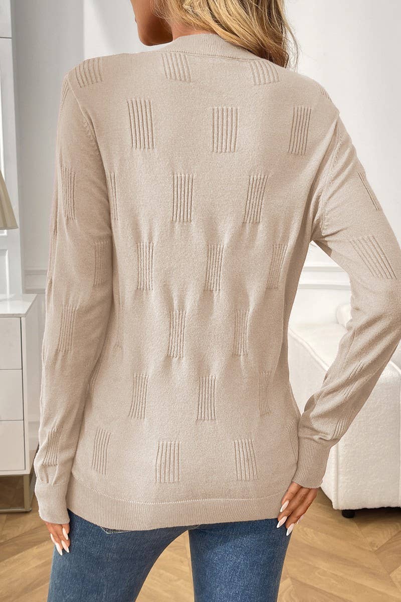 CWOSWL07157_SOLID CREWNECK PULLOVER LONG SLEEVE KNIT